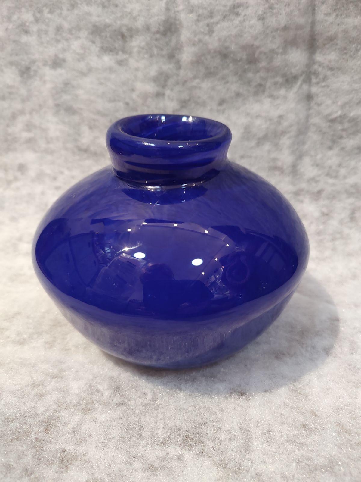 Lapis blue vase