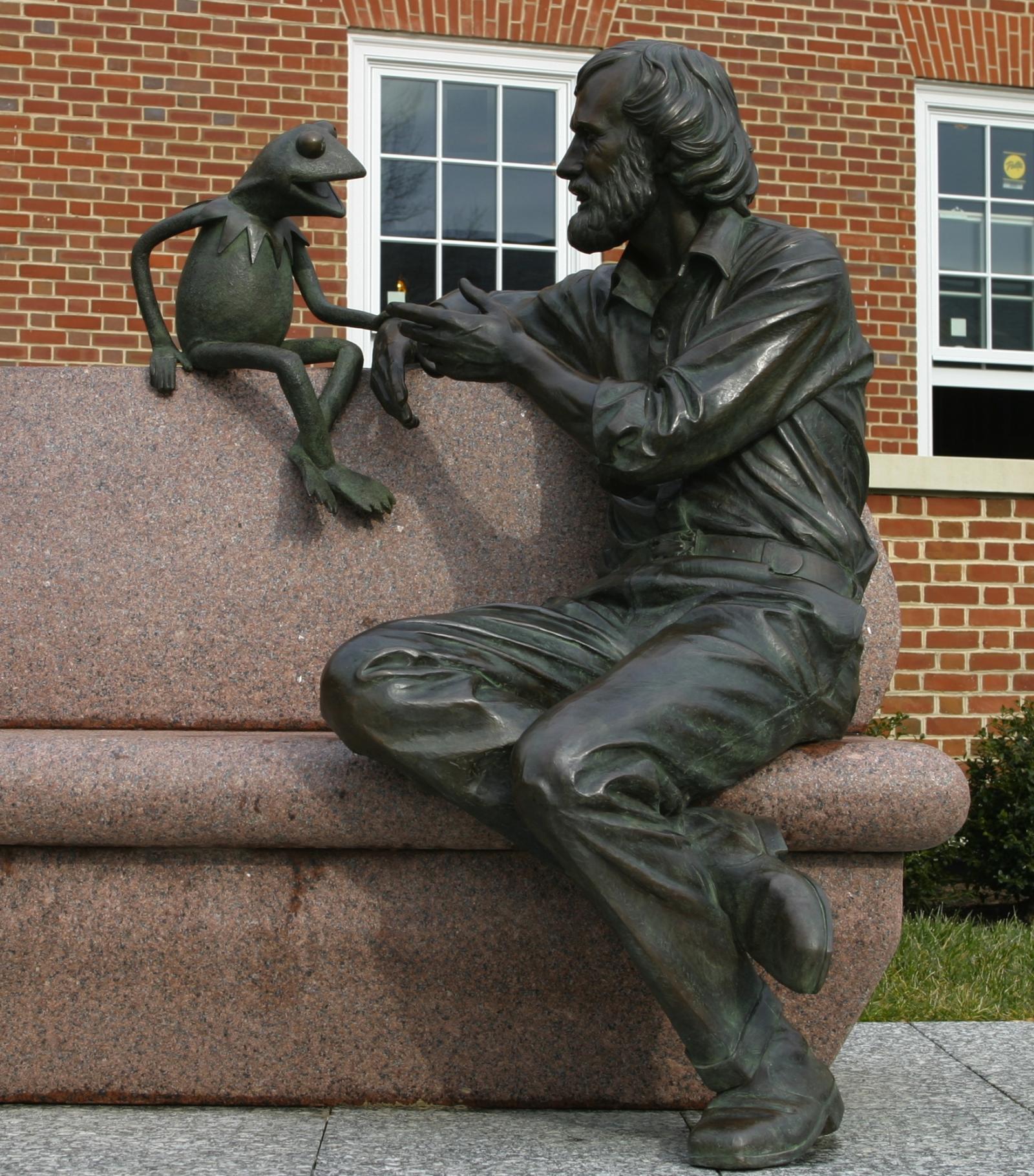 The Jim Henson Memorial sits at the University of Maryland where Henson was a student in the 60's.