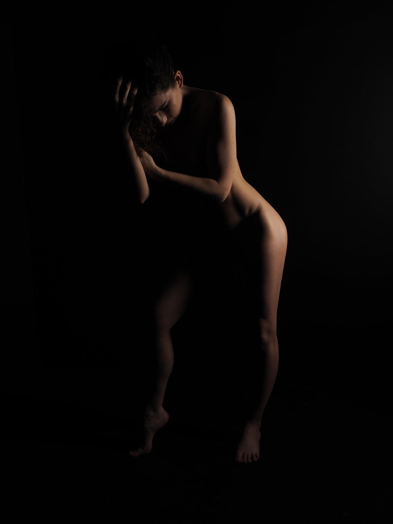 Partially lit nude