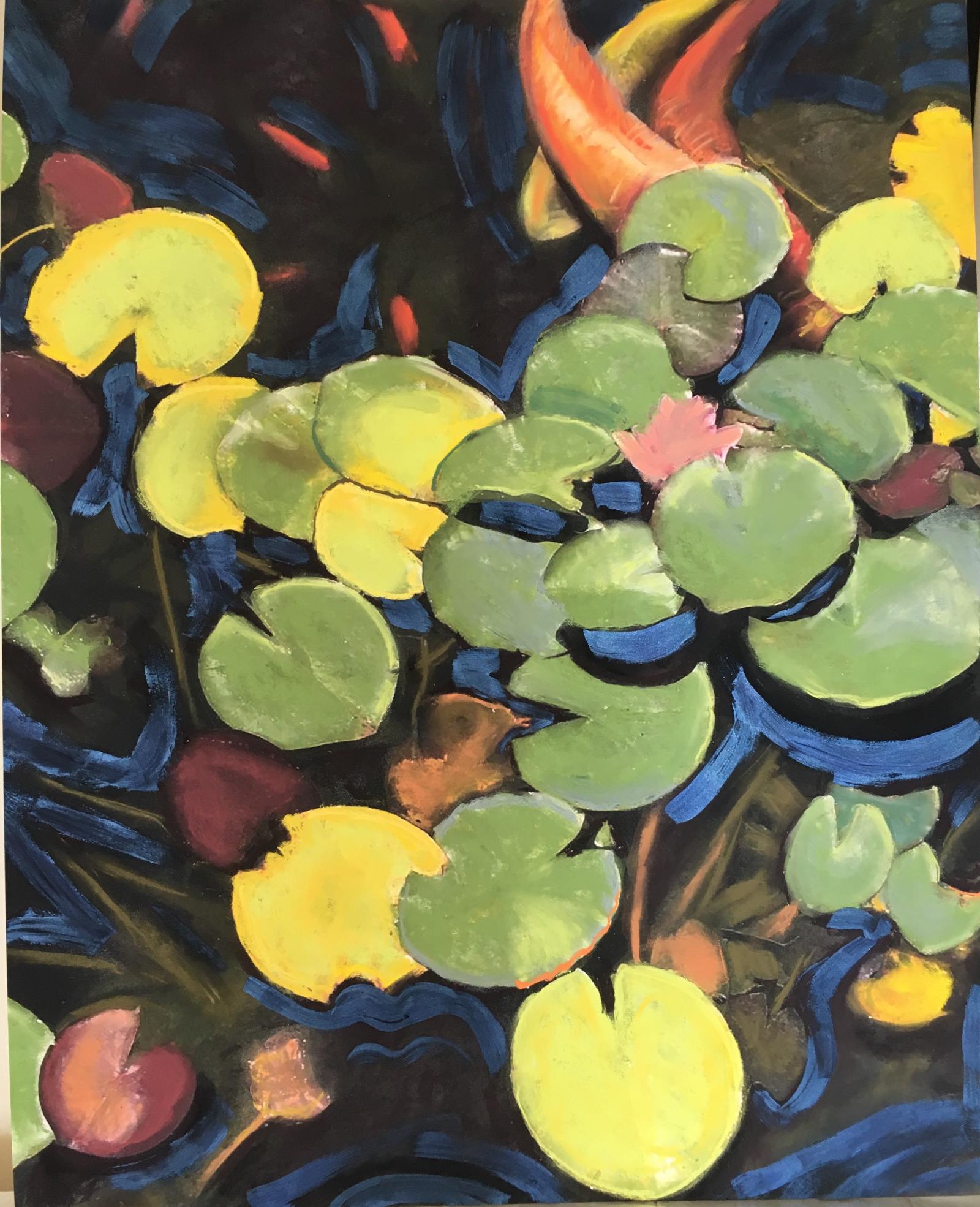 Recent series of koi pieces, using new color palette