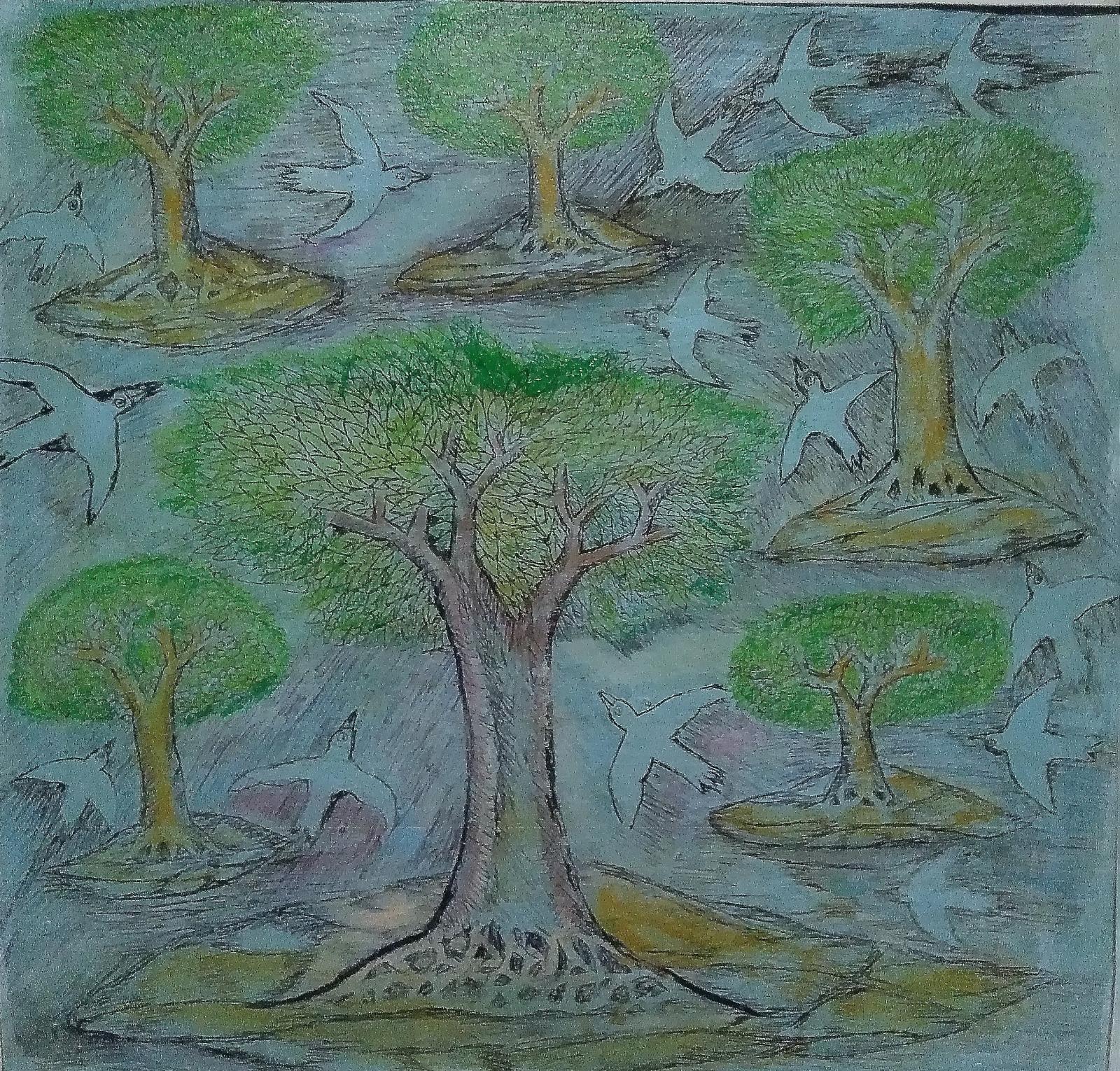 Under bodhi tree