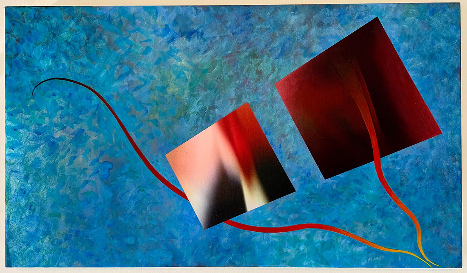 In this painting, synaptic connections are unable to link spaces inside and outside of the window frames, but instead they remain unattached, or lapsed.