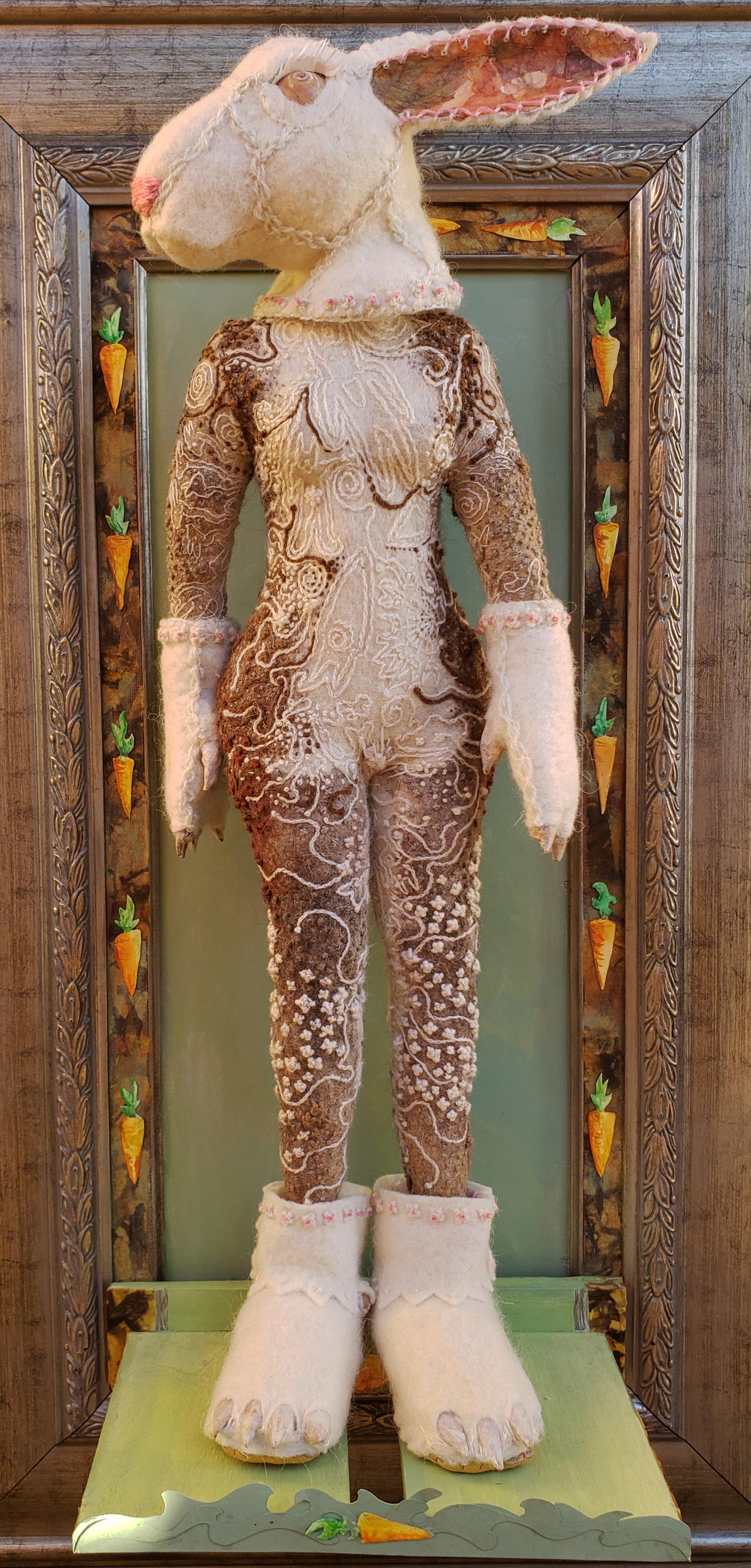 Sculpture. Rabbit woman