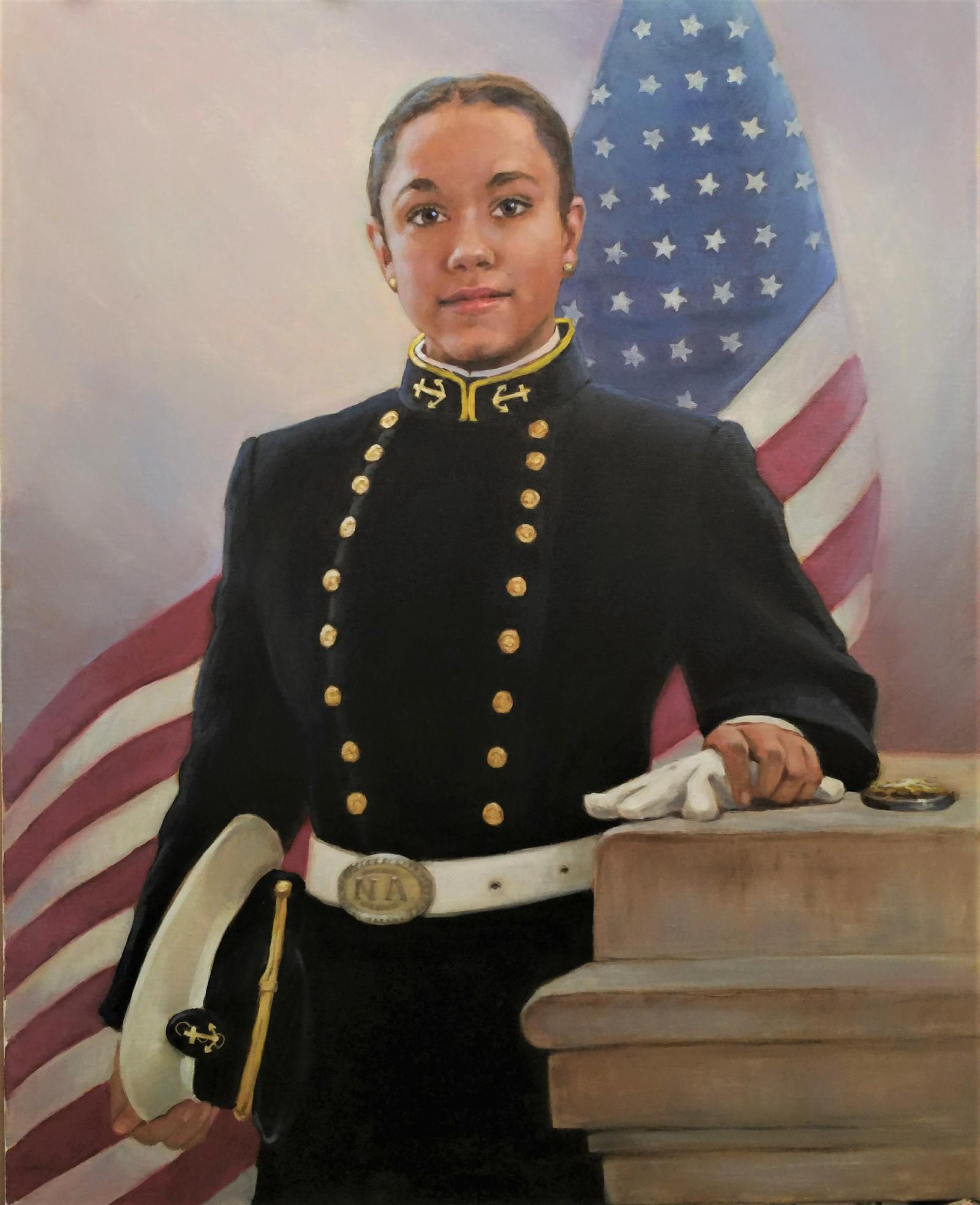 Painted for a present to give our granddaughter upon graduation from the United States Naval Academy, Class of 2020