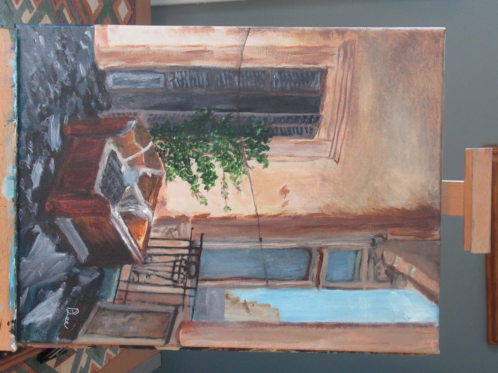 Abandoned home, Achrafiyeh, Beirut; after photograph by James Kerwin