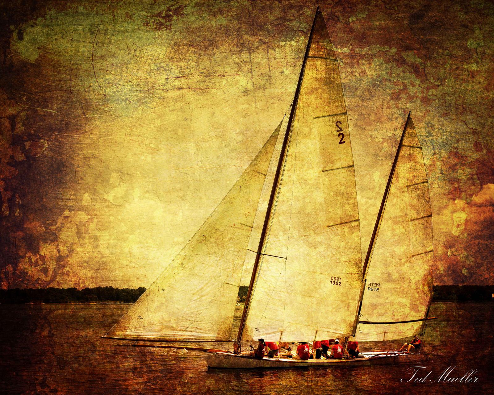 Log Canoe on the Miles River St Michaels MD