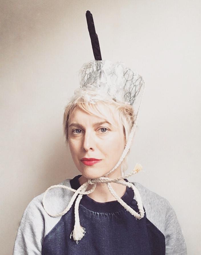 Ready-to-wear self-portraits made with found objects, and recyclables.
