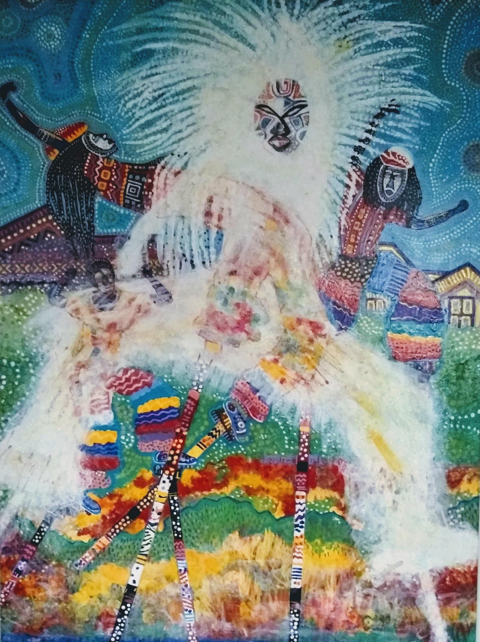 stilt dancers