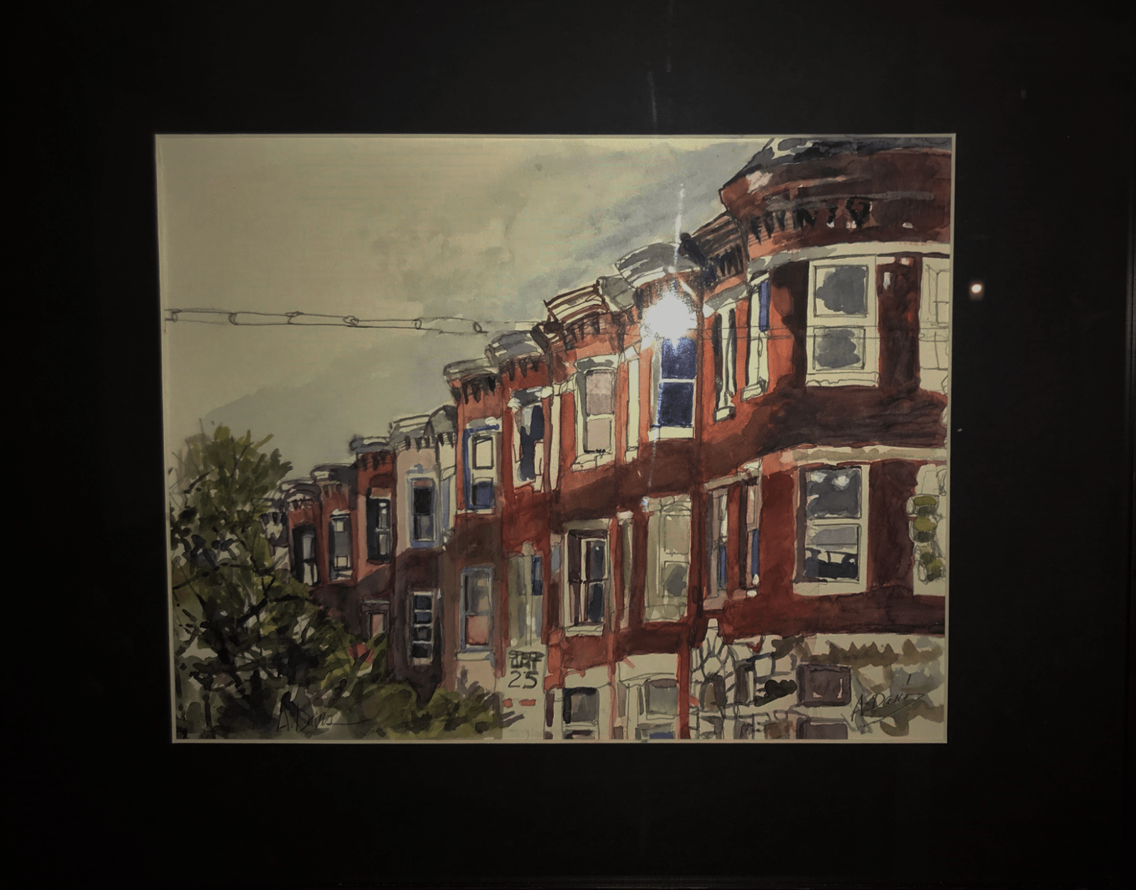 Watercolor with layers and pencil