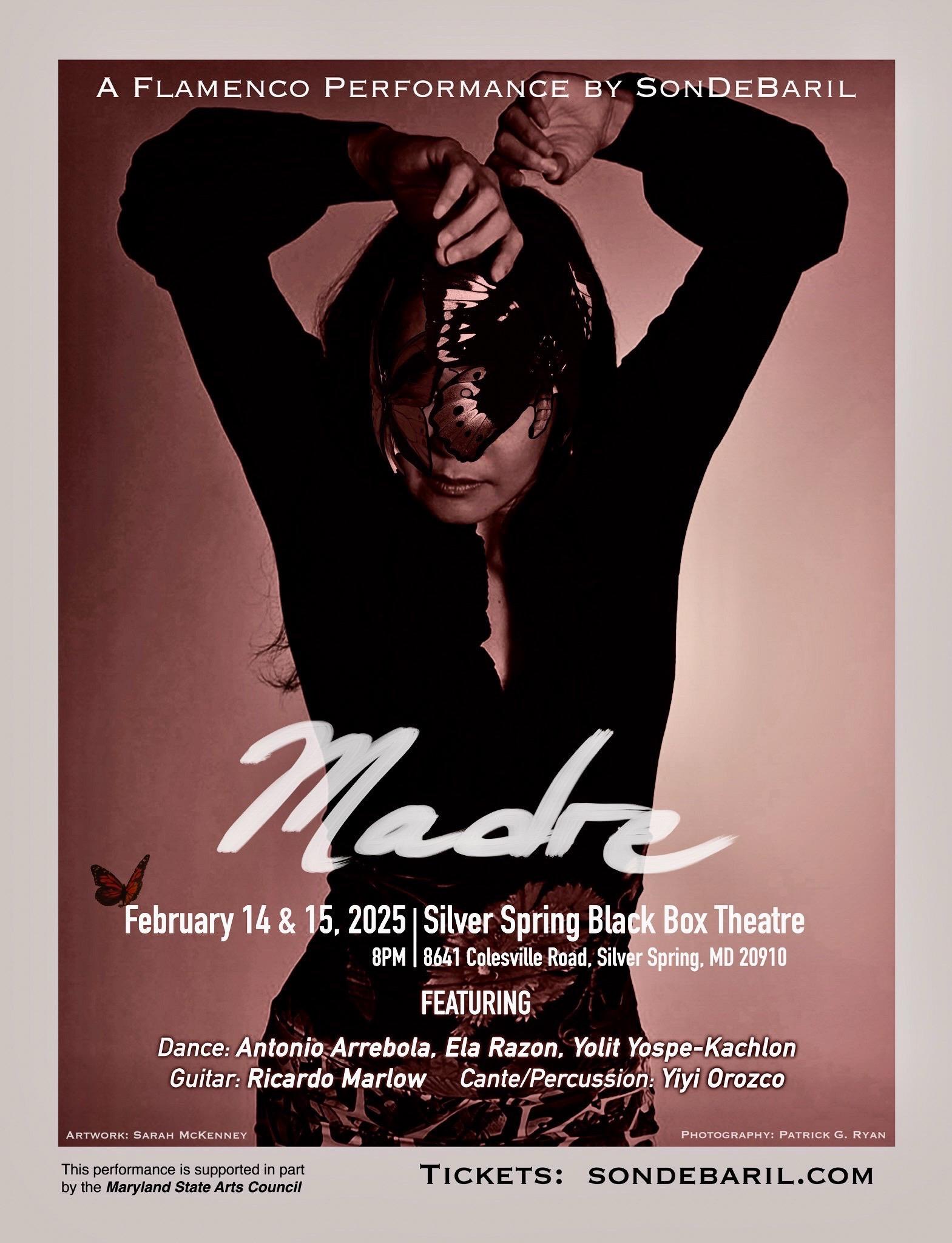 Madre is a reclaiming of our connection to Earth. We recognize ourselves as part of nature. 

Like the planet, our body has an astonishing capacity to regenerate and heal. Life is unstoppable. By tapping into our latent power within, we bring our senses to this life force energy.

Physicality draws us back into natural rhythms.  With gravity central in flamenco, the dance is rooted to the ground, and rises and falls with the music.  We delve into the sensations expressed and attune to the planet’s stability. 

Madre calls us to take a breath, find our axis, and listen to that low deep sound of the drum. Earth.
