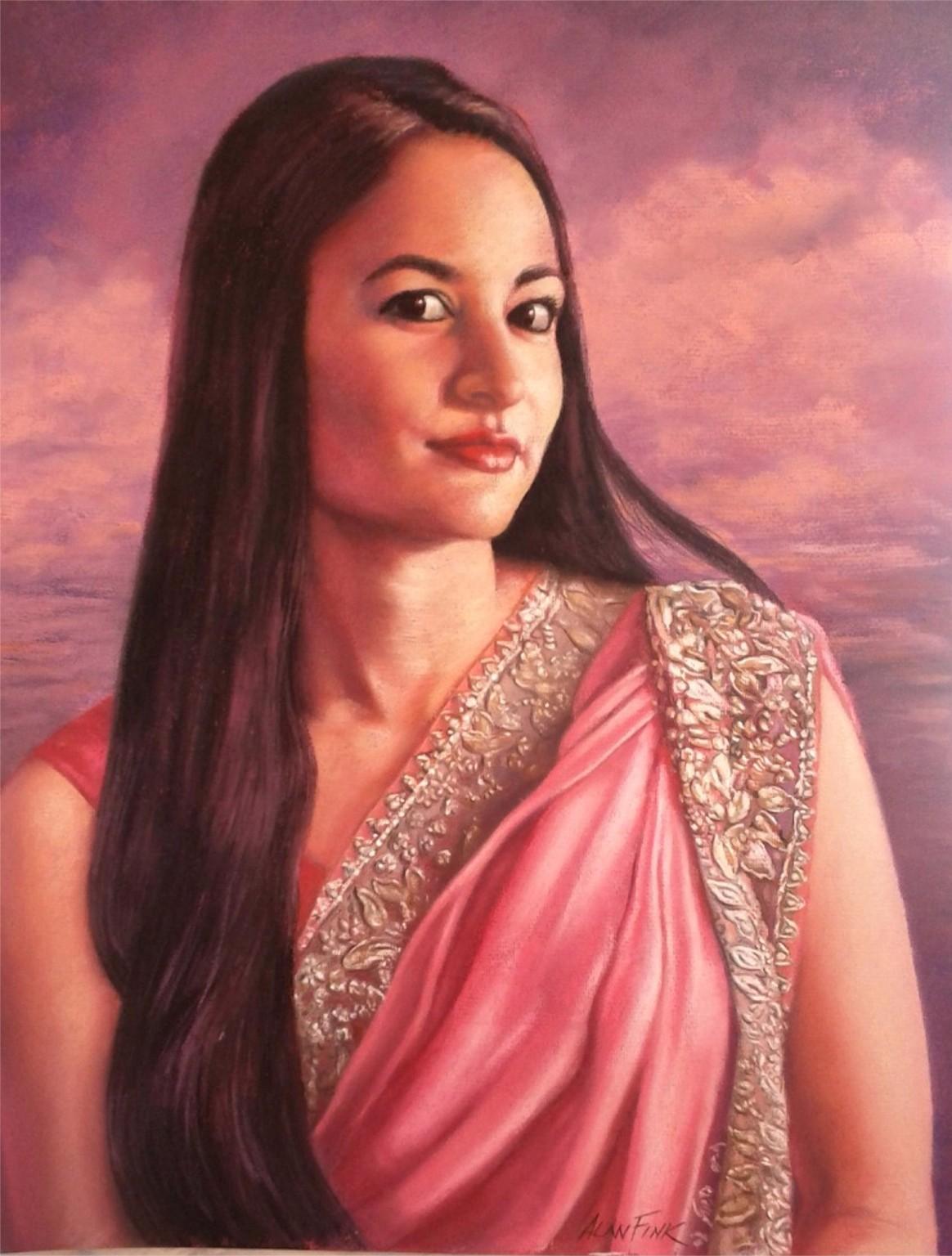 Portrait of Maheen/ Pastel on Canson