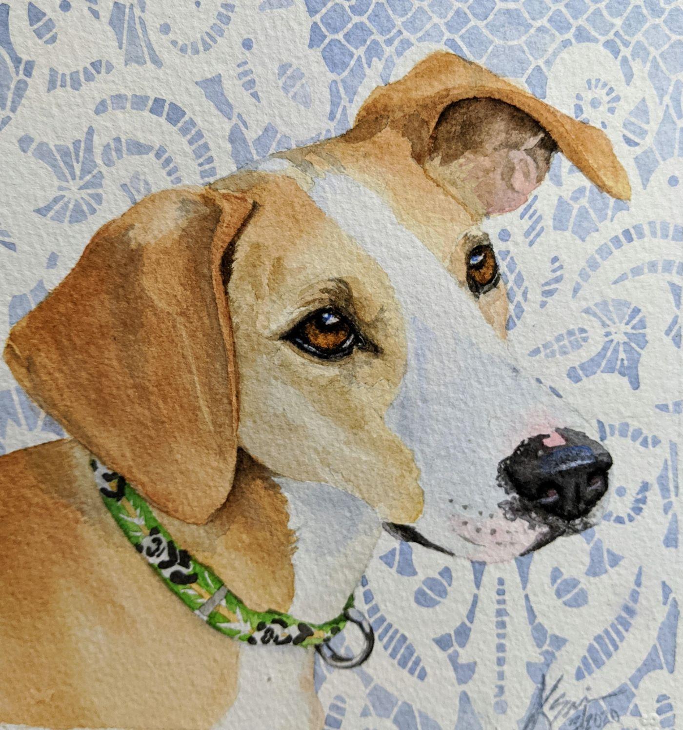 Commissioned pet portrait