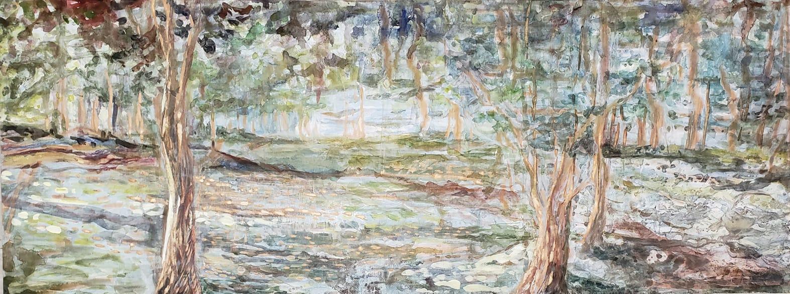 Abstract landscape painting