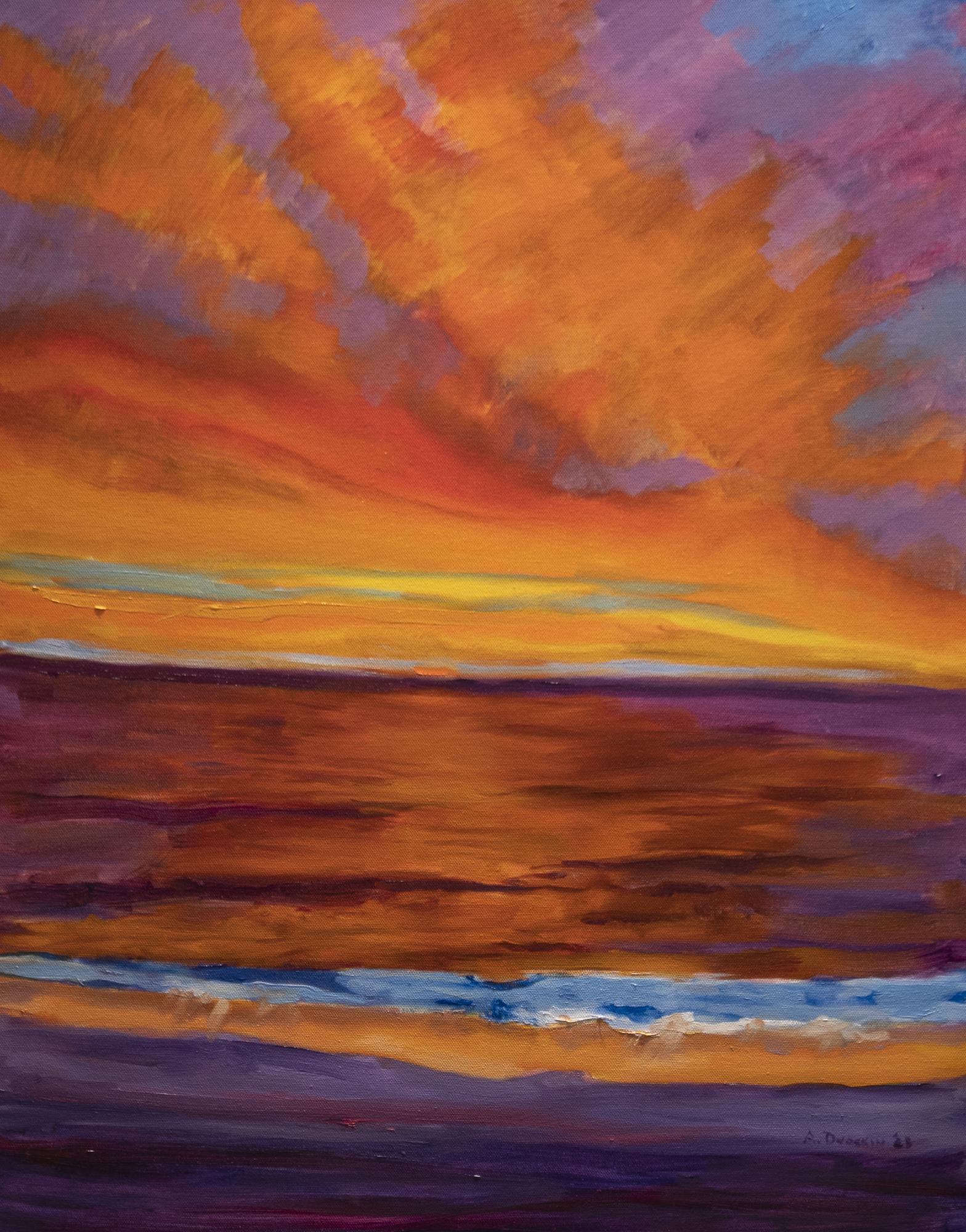 Sky, water and sand at Sunrise