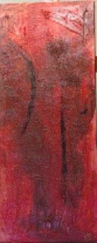Abstract art on canvas in acrylic