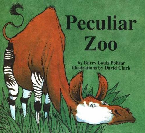 “Polisar fans will be delighted. His sly rhymes inform the reader even as they poke fun at their subjects”
– Publishers Weekly

“This author/illustrator team has created a zany and definitely peculiar zoo book. Choosing 16 lesser-known animals such as the Okapi, Manatee and Solenodon, Clark has filled each large, double-page horizontal spread with a humorous watercolor-and-ink depiction of an animal. Polisar’s witty poems describe the unique characteristics of each creature. The verses are informative and thought-provoking, as well as funny. Ideal for group, individual and lap reading, this selection should spark interest in extinct and endangered animals and their habitats. A short glossary gives concise facts about each animal.”
– School Library Journal

“If you’re not familiar with Barry Polisar’s enchanting yet loony brand of children’s poetry, try his books. There’s nothing sugary about Polisar’s writing. Zany and sophisticated, Polisar’s poetry is a great way to show the child interested in poetry how much fun you can have writing verse. But it’s also an education about the topic of his rhymes.”
– First Coast Parent Magazine, Jacksonville, Florida

Written entirely in verse, Peculiar Zoo is filled with intriguing facts about an extraordinary array of uncommon animals from Dik-Diks to Zebus. Young readers will discover the Numbat, who has more teeth than any other animal, but swallows his food whole; the Proboscis Monkey with its long nose that it must move out of the way in order to eat; and the Naked Mole Rat, who is pictured stretched out on a divan, shielding herself with feathers.

Featured in Ranger Rick Nature Magazine in a special two page spread, this bestiary goes far beyond “A is for Ant and B is for Bear” and ventures into a delightful world of truly exotic and unusual animals.
Barry’s witty and thought provoking poems were featured on Barbara Bush’s national radio show on ABC, Mrs. Bush’s Story Time and introduce children to some of the oddest creatures in the animal kingdom–including many rare and endangered species.

