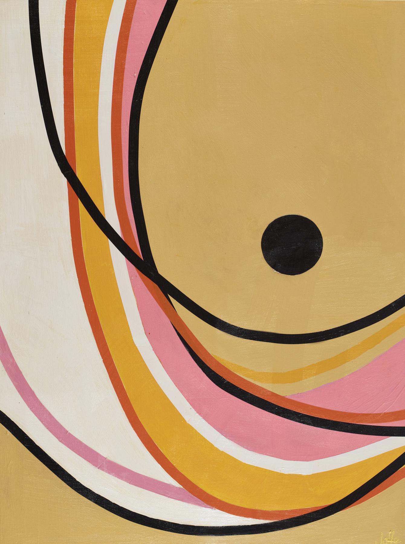 Simple curved feminine lineswith a limited color palette flow easily over the surface