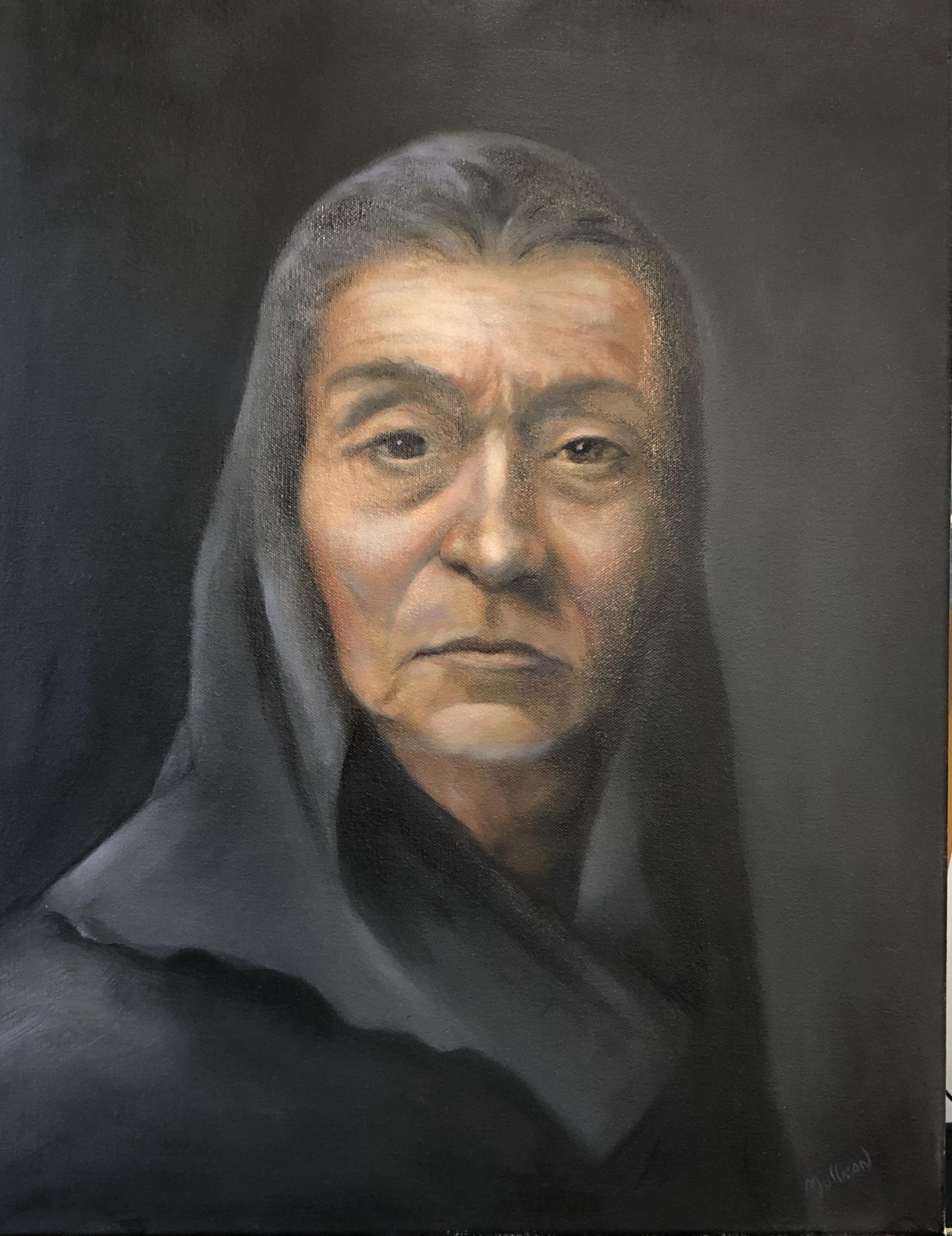Portrait of a Woman, 20" x 16" oil on canvas
