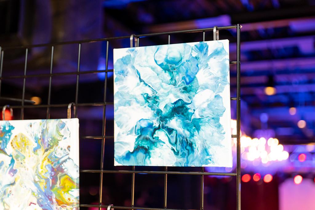 Fluid Art Painting. Dutch Pour Technique in Acrylic.