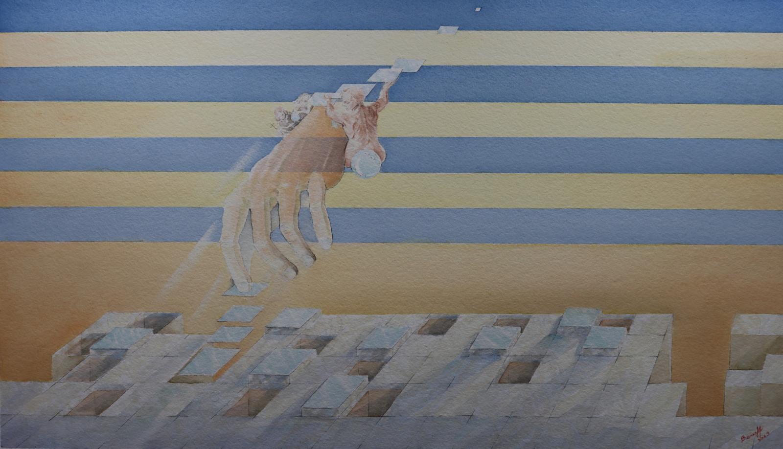 After a pandemic year I found it necessary to find it in myself to Rebuild

Watercolor 12 3/4 x 22 1/2