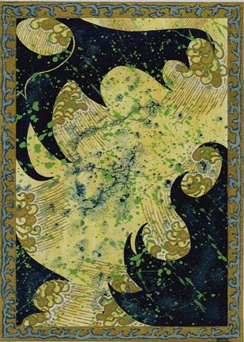 Storm Waters is framed, 24 inches x 36 inches with a Certificate of Title Registration by The Artist to the Owner