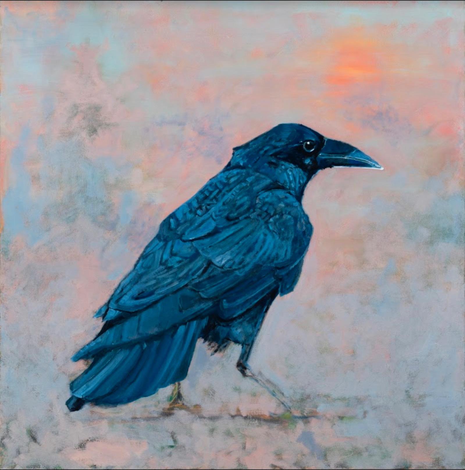 Painting of a majestic raven.
