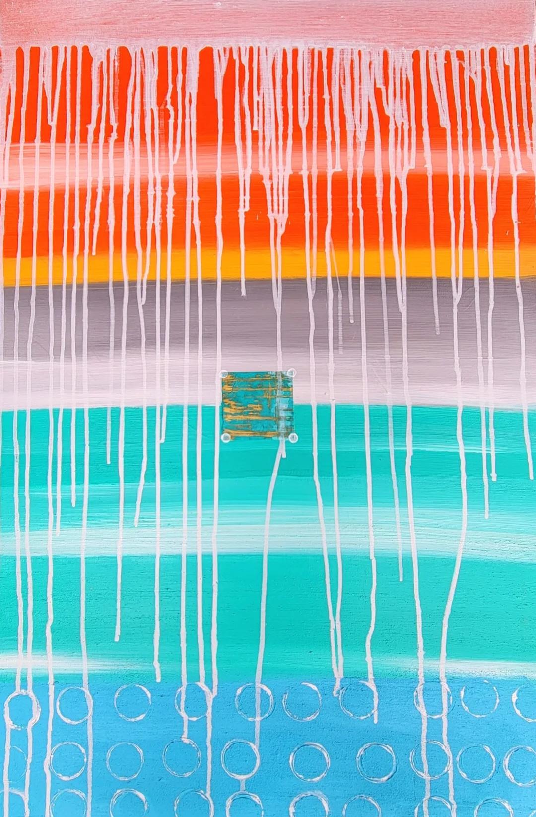 To the Sea, is a mixed media painting on canvas. It is inspired by the coastal colors of the Florida gulf coast. I was fortunate to live in Tampa, Florida for a few years and painted a series of Coastal Inspired works.I hope you enjoy this calming beach inspired piece!