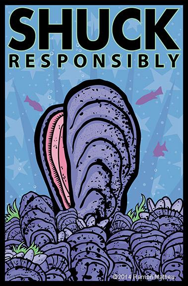 Poster work created to expose the over fishing of the Chesapeake Bay Oyster and to encourage people to get involved and support the oysters recovery