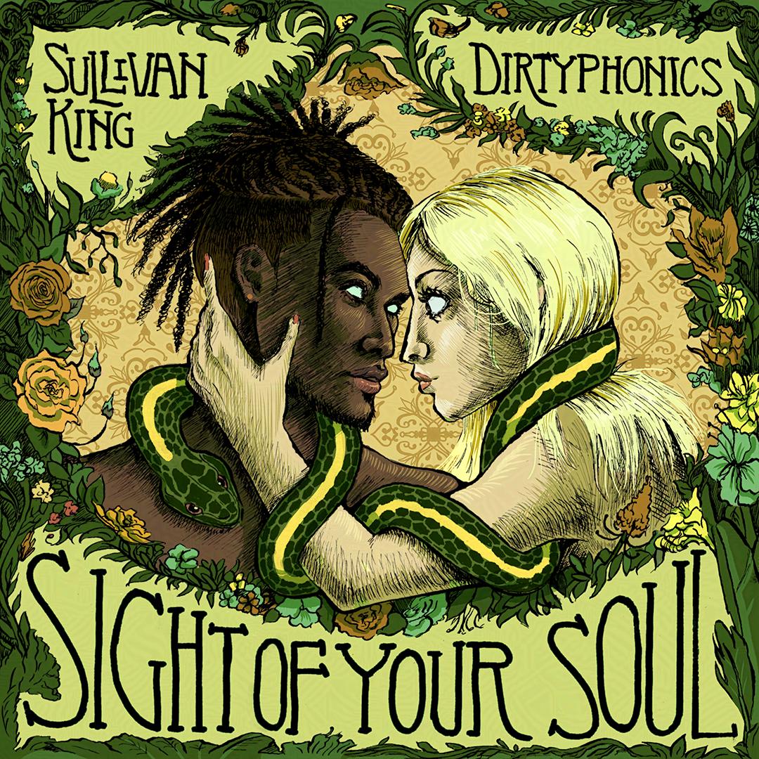 This illustration is the last of eight pieces I created for my senior thesis project in 2024. Each piece was inspired by a song and this one is inspired by the song "Sight of Your Soul" by Sullivan King and Dirtyphonics. All the line was done traditionally then I scanned the artwork and colored it digitally. 