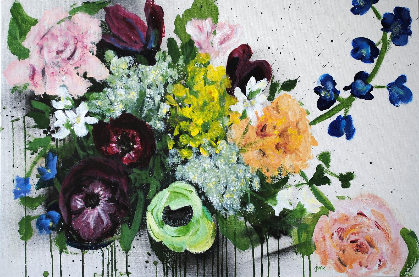 Abstract floral painting
