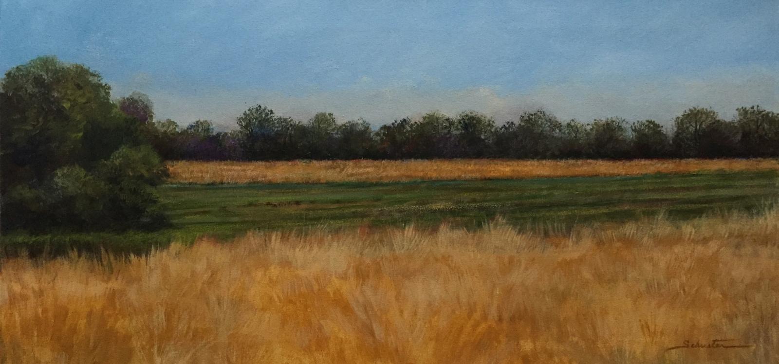 Acrylic painting of late Summer landscape