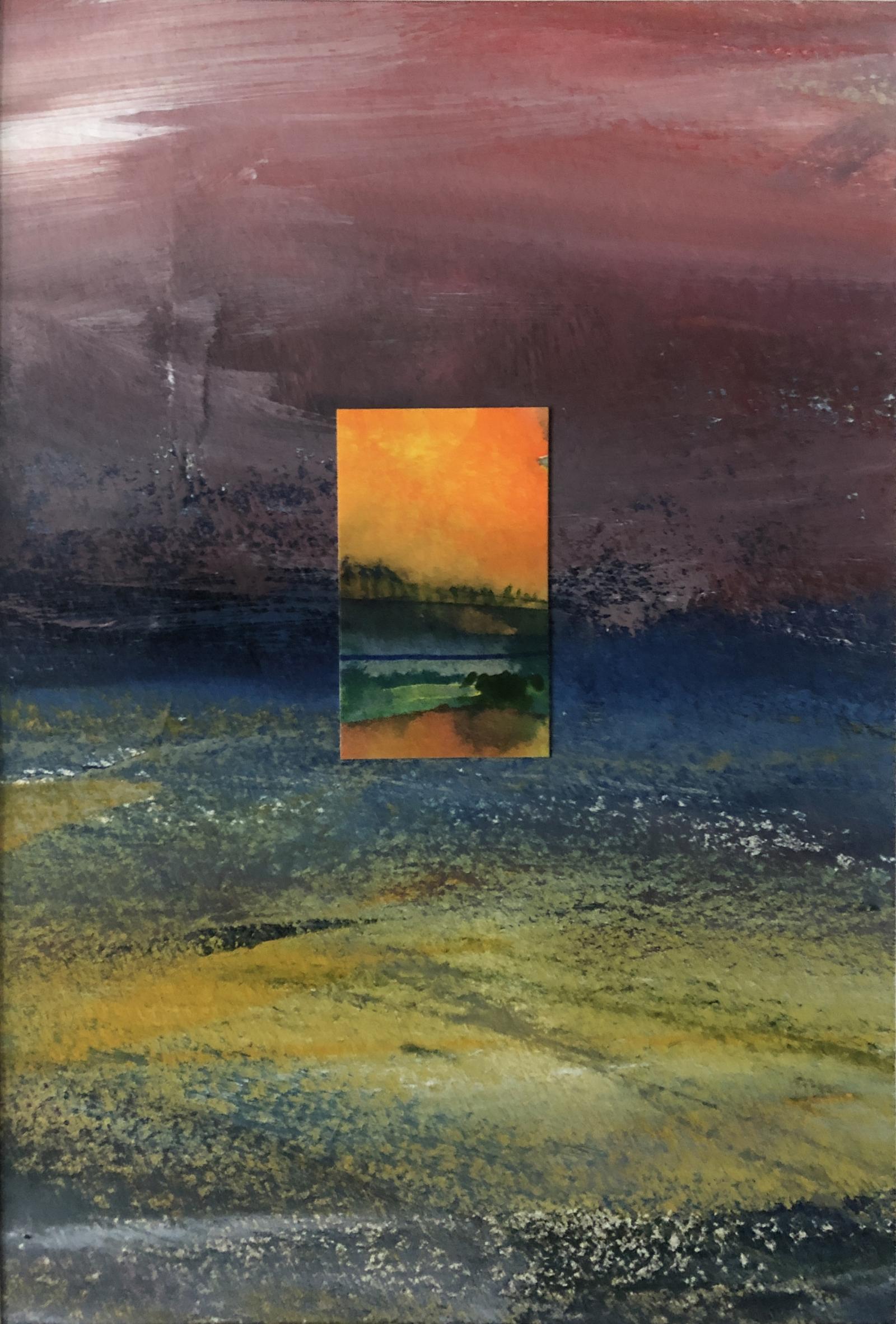 In my latest series of contemporary, semi-abstract landscapes, my focus is on contemplating and celebrating our environment, the future, the calm after the storm. I try to continue to look toward the positive in my life and our world with the dramatic changes we are seeing in our weather and environmental conditions. This painting relates to changes that happen in life, as much as the changes in our environment, when the sun comes out both literally and figuratively.