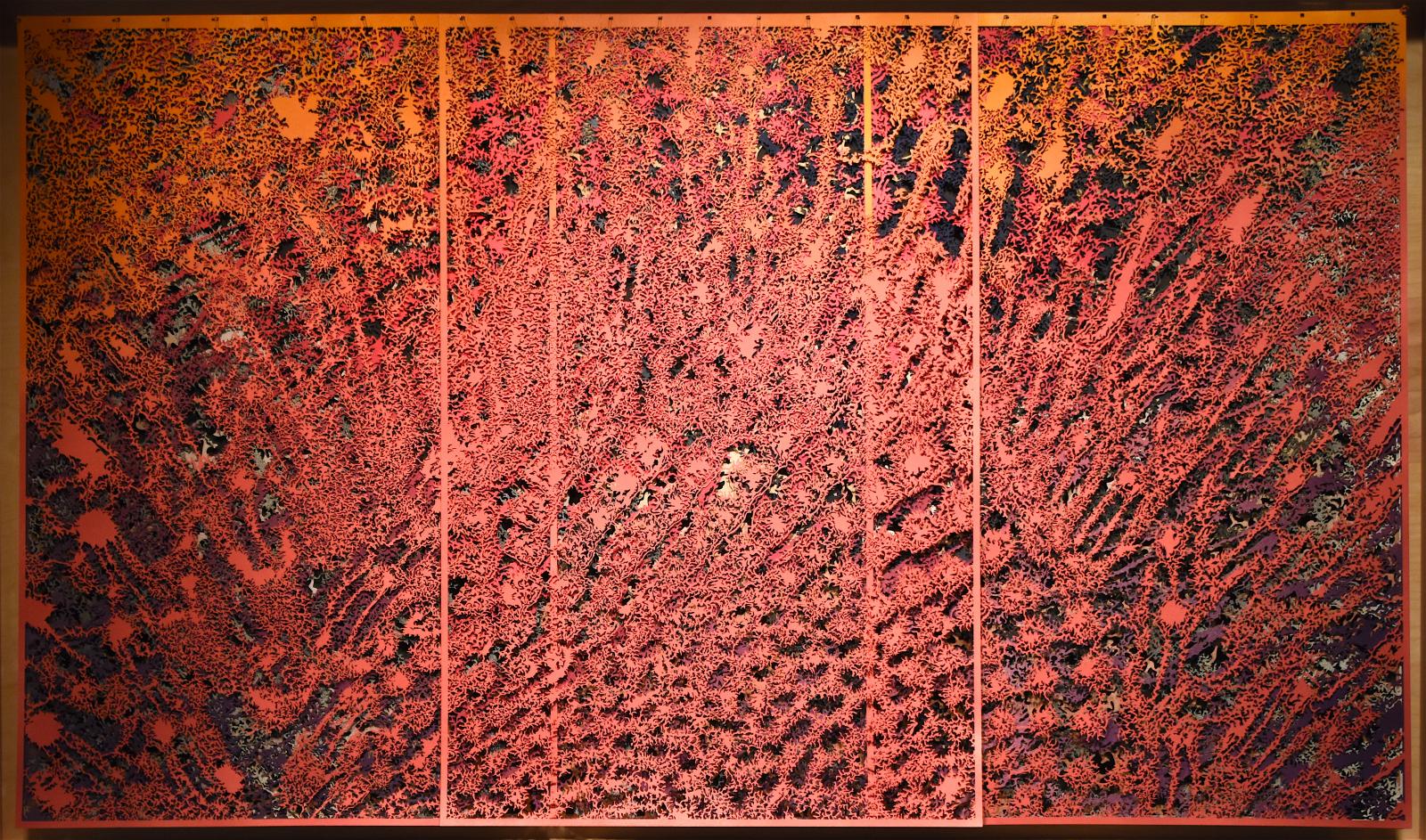 Multilayered Cut Paper Abstract Sculpture