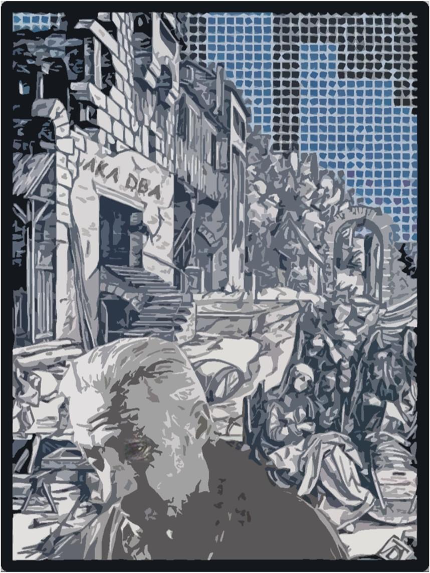Art for our time about our time. This piece is one of an ongoing series.