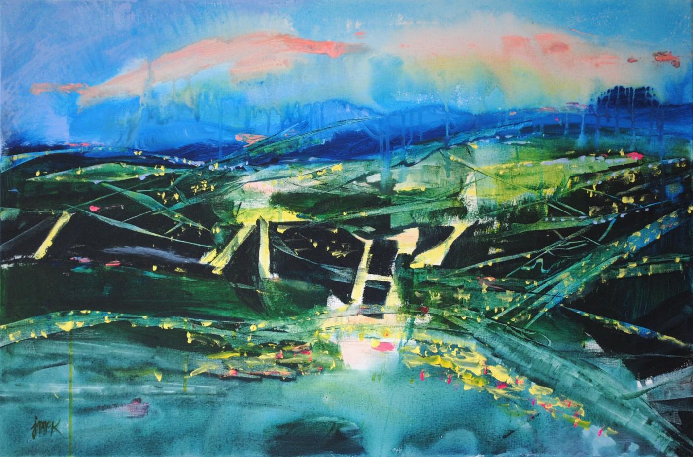 Abstract, expressive landscape