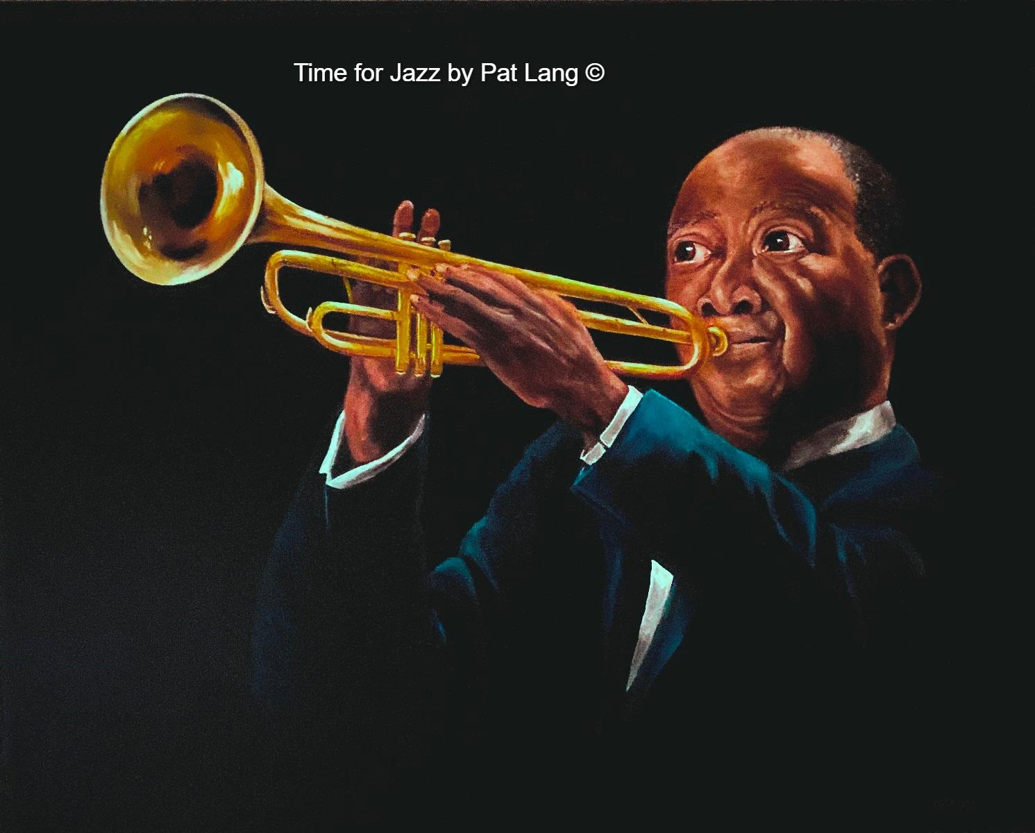 Oil painting of Sax player