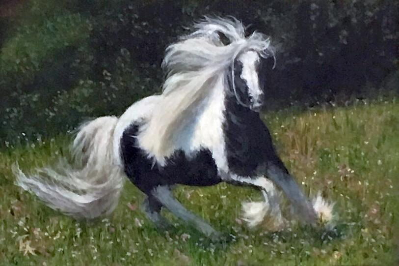 Horse running free