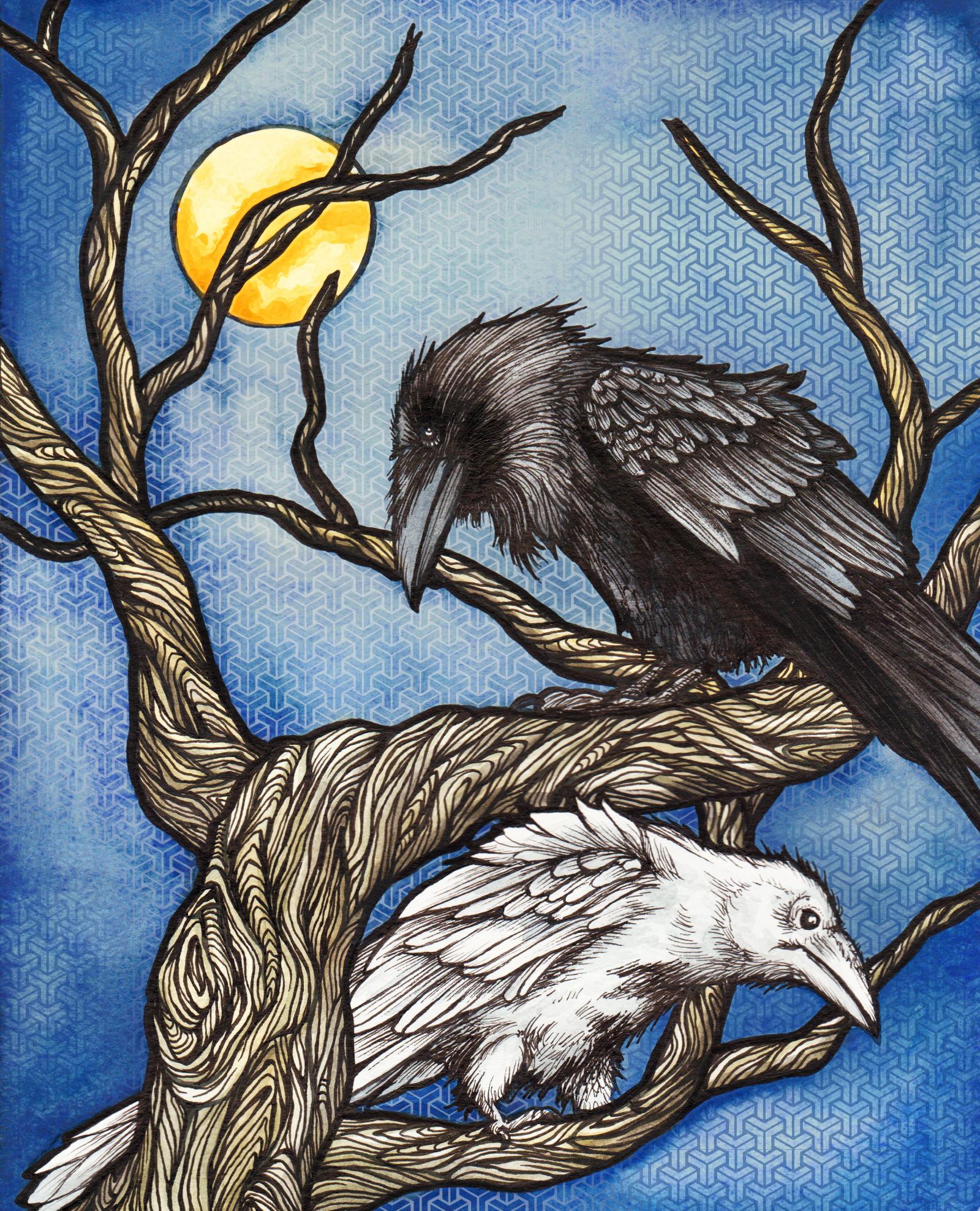 Inspired by the dark Scottish poem, "Twa Corbies"