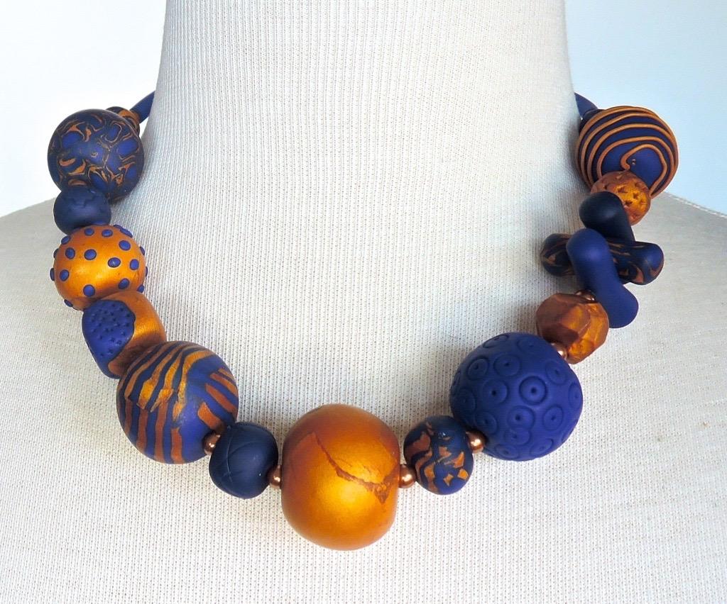 A study in blue and gold.