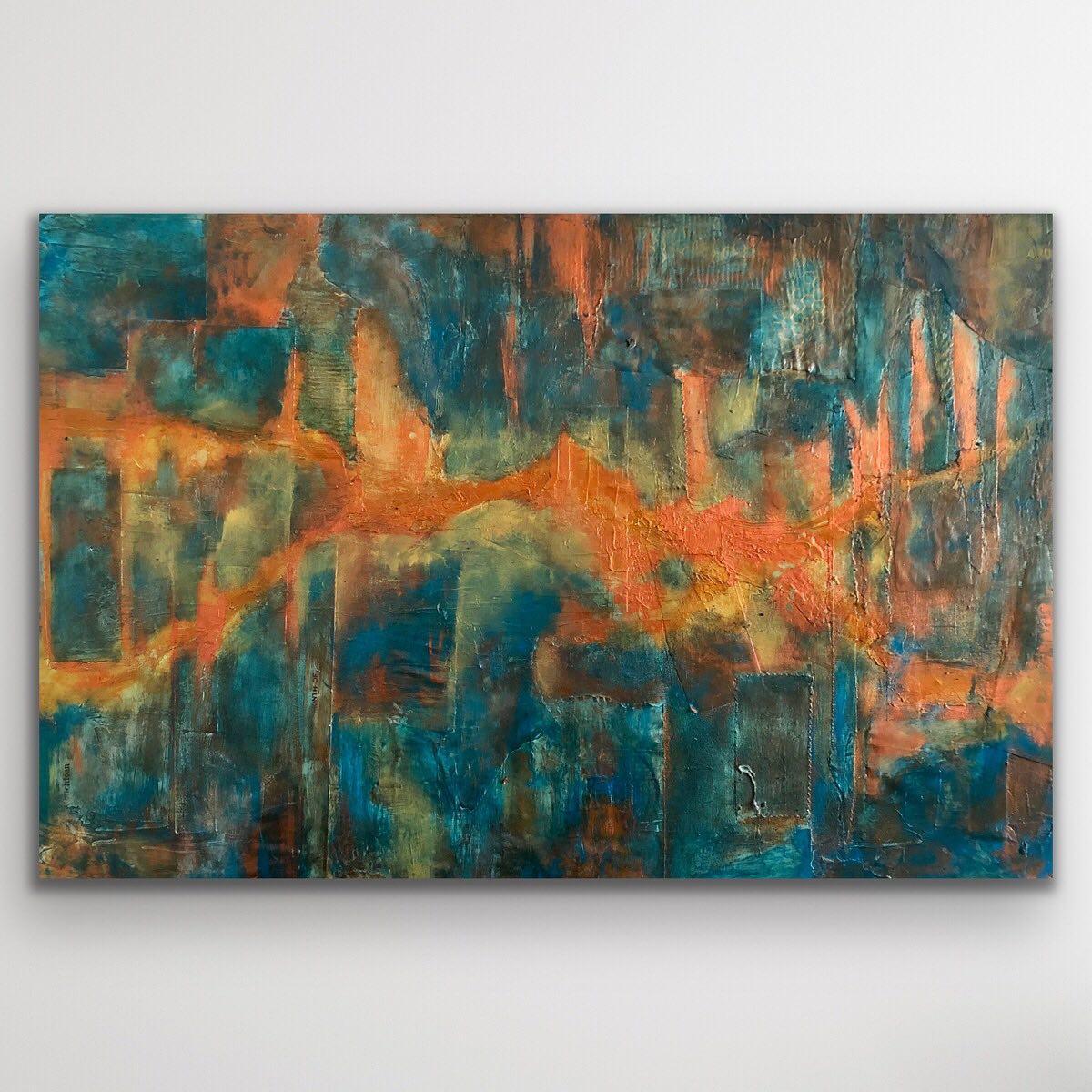 A piece of my current project, "Purge," a fresh series of abstract mixed media paintings. I’m taking back art as a form of play and expression, breathing new life into old materials that have been gathering over the past ten years, about the same amount of time since I graduated from college and set foot into the workforce.