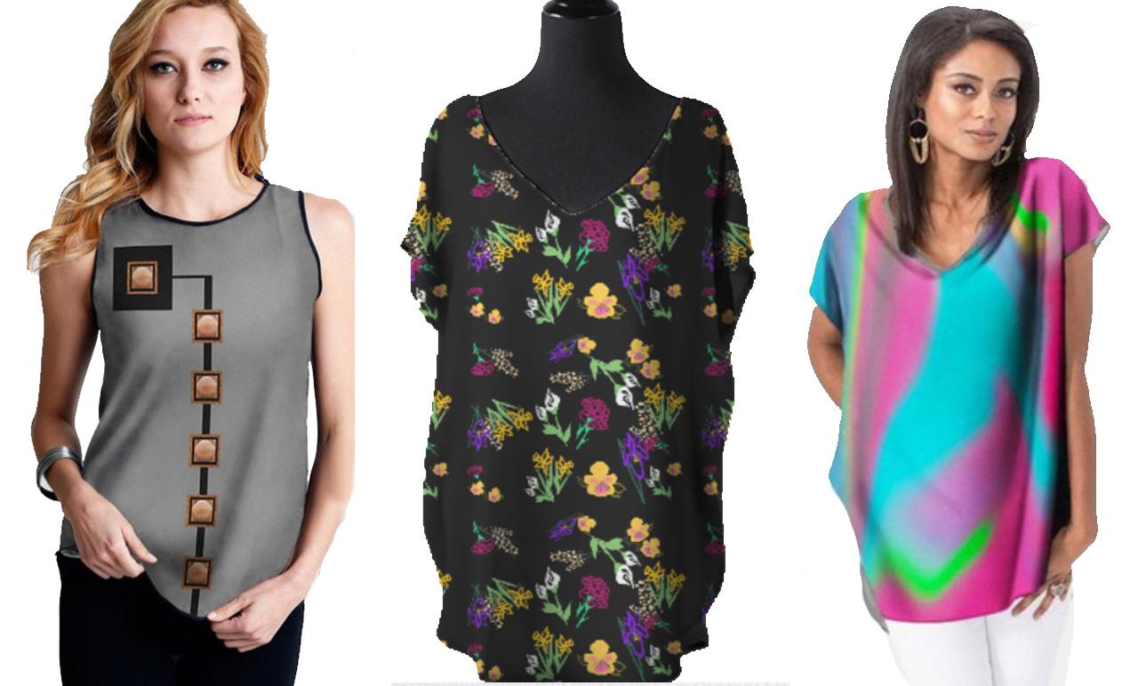 Fabulous fabrics in styles that can be dressed up or paired with jeans for a casual look