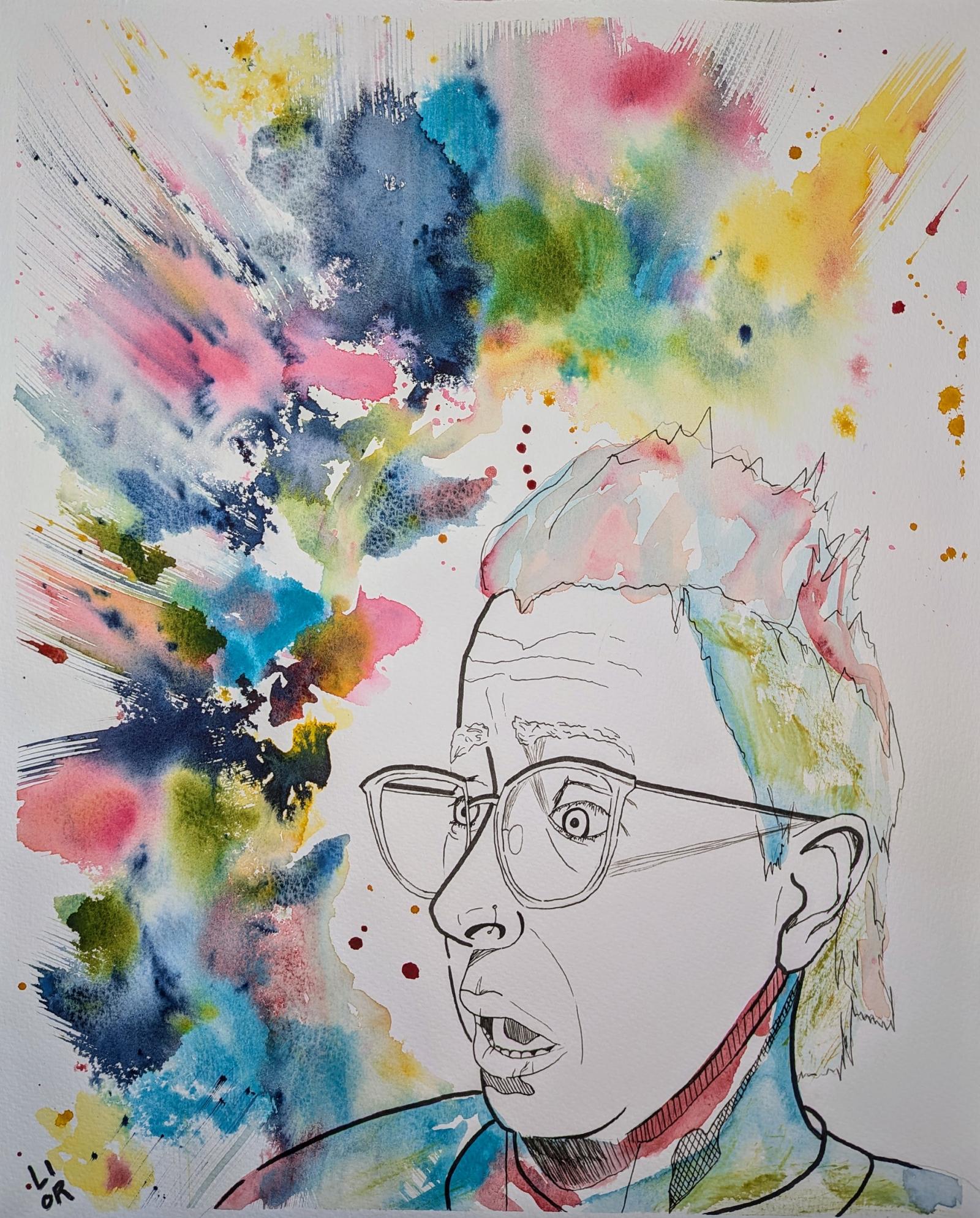 Self-portrait, capturing the experience of awakening to new layers of self, and the still-felt-separation between what was and what is becoming.