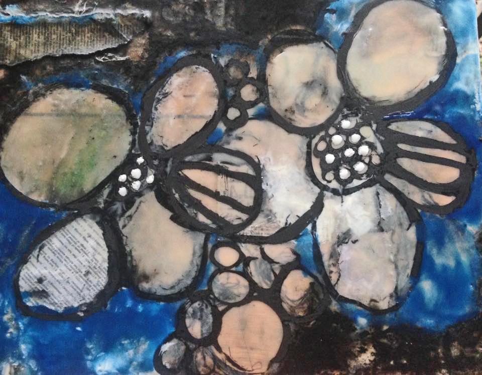 Opacity in layers and pattern allows these wild flowers to frolic together with their sameness and with their differences.