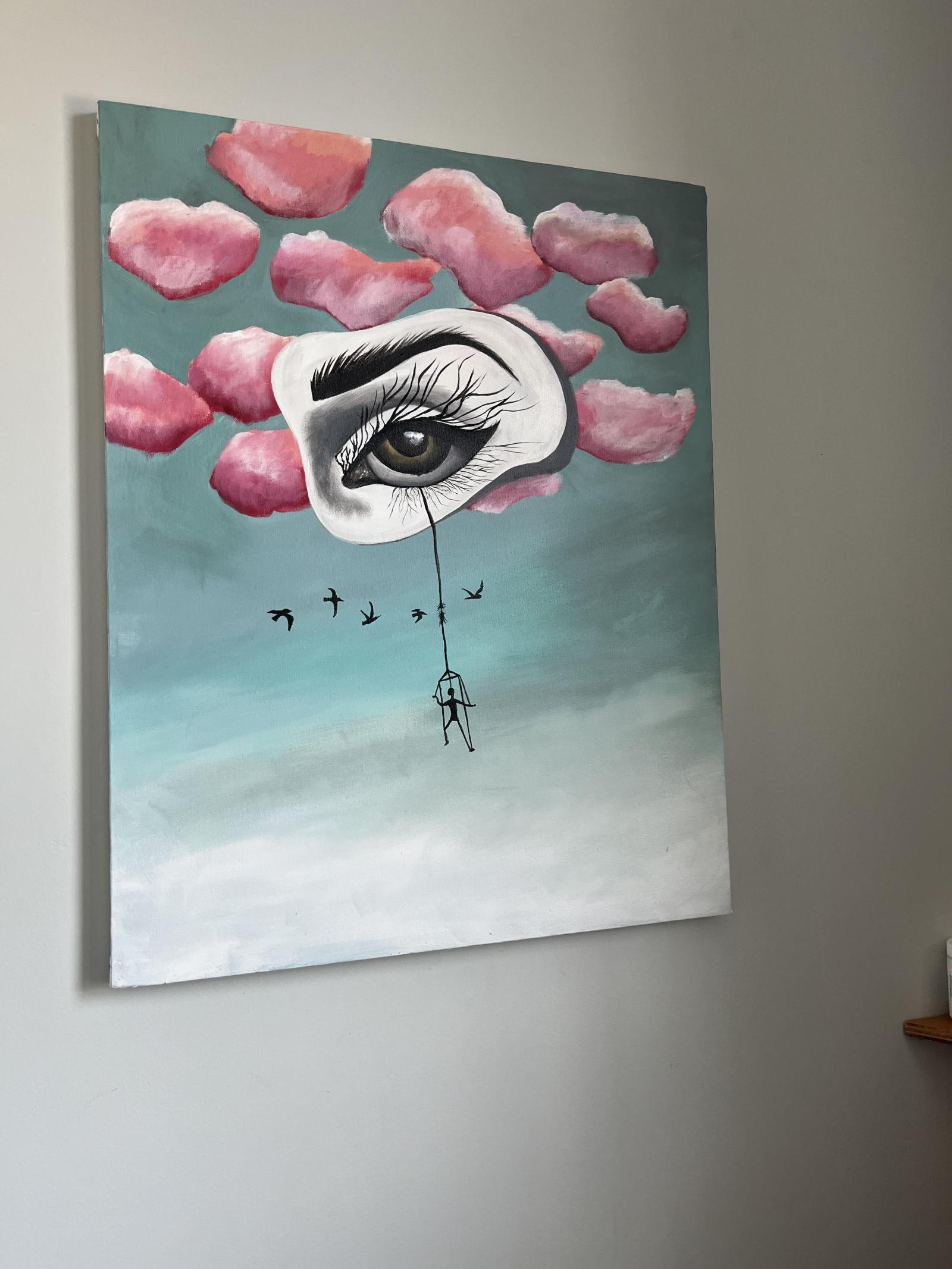 I did this painting during a time when I was very stressed out. Once I finished the painting I felt so much better. When I published it to social media it really resonated with someone and they ended up buying it. They said they now use it to have discussions with their family about mental health and self care. 