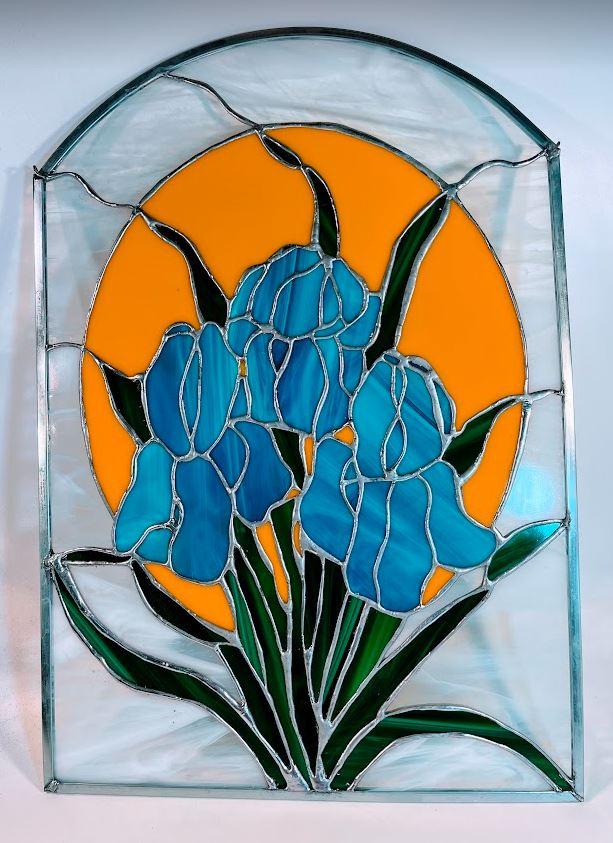 Blue irises are symbolic of hope and faith.
