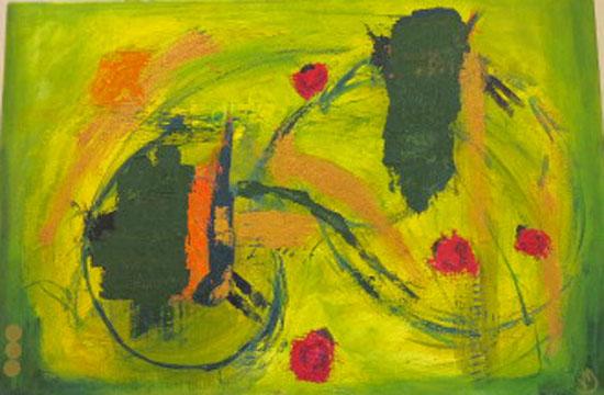 ABSTRACT ART ON CANVAS IN ACRYLIC