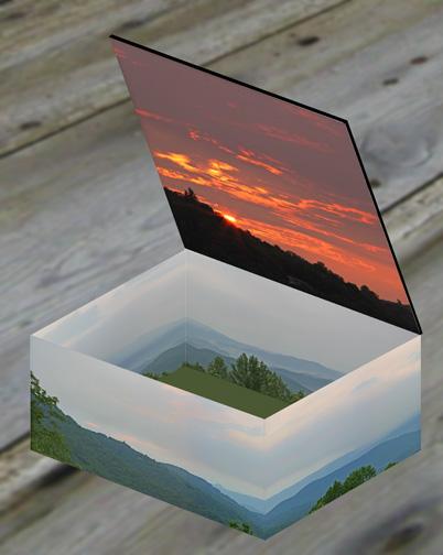 Opened box with new day visible on the lid