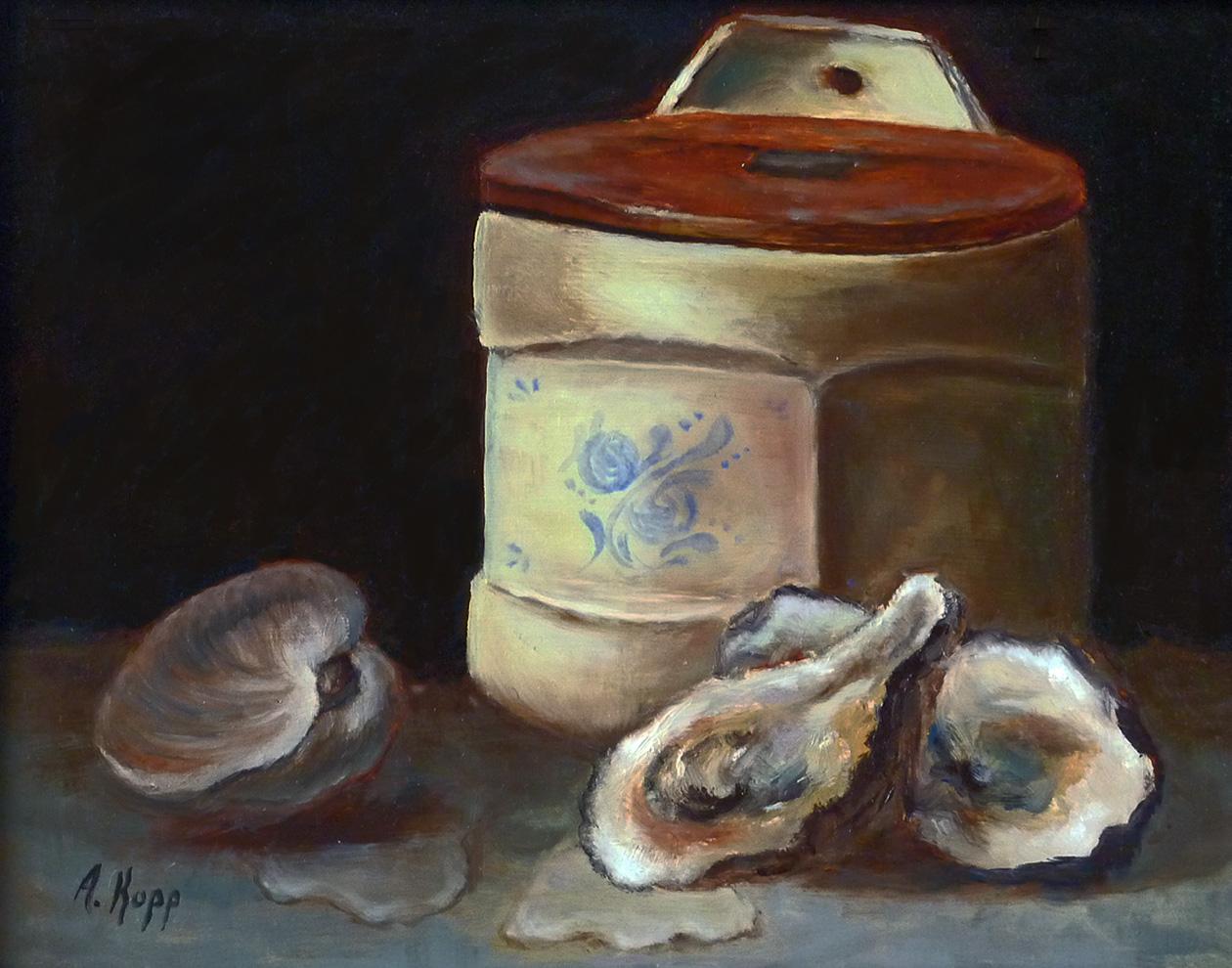 Original still life oil painting of the treasures that the Chesapeake holds.