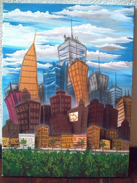 Another city life collection ,here you have a busy city dancing to the tune of the traffic, over looking  from the park.