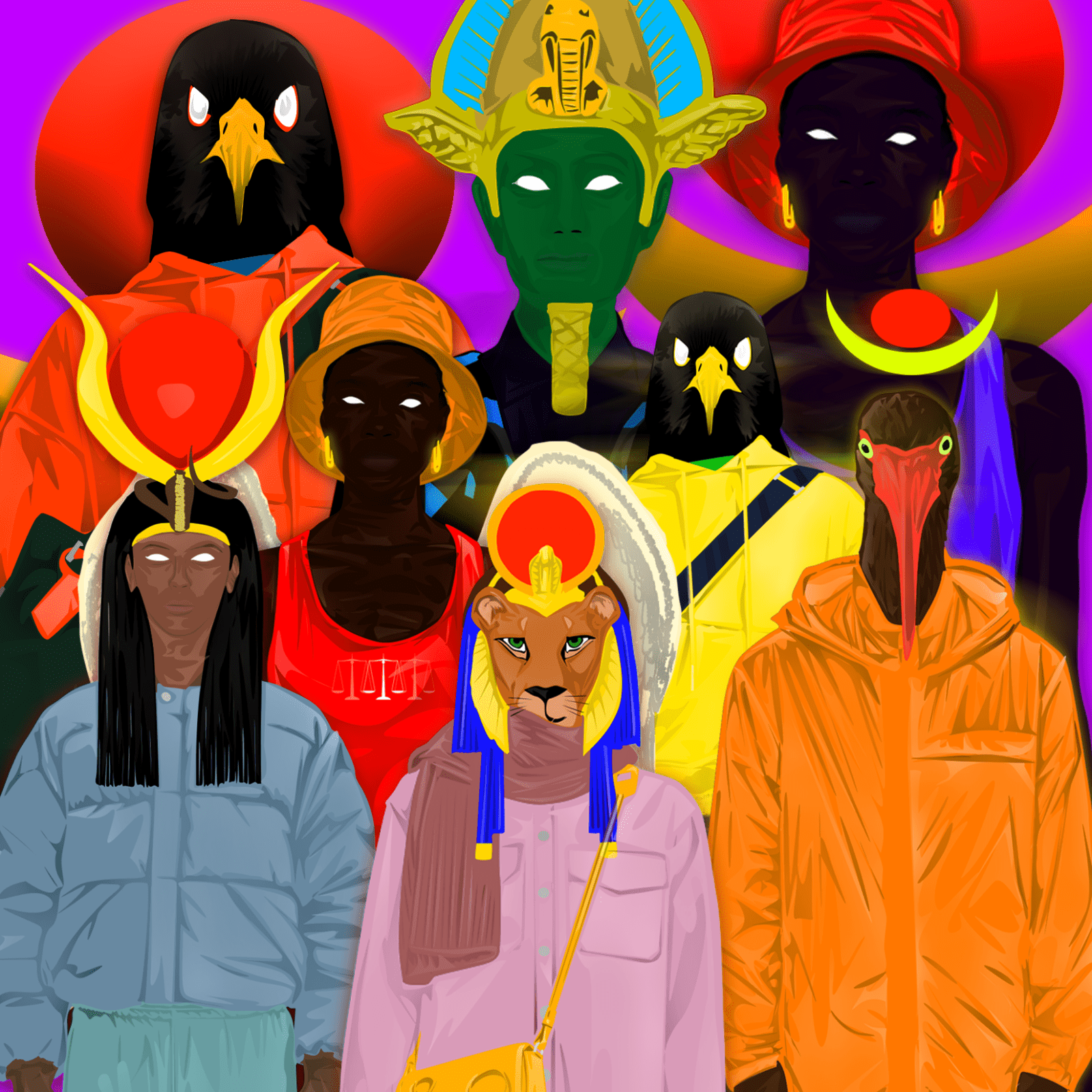 Modernized deities from the African culture.
